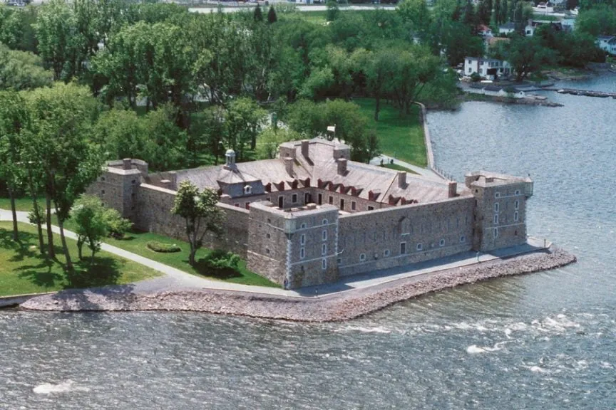Fort Chambly on the Richelieu River, seen from above, just next door to Carignan