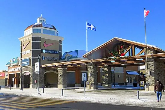 The entrance to Premium Outlets Montréal in Mirabel