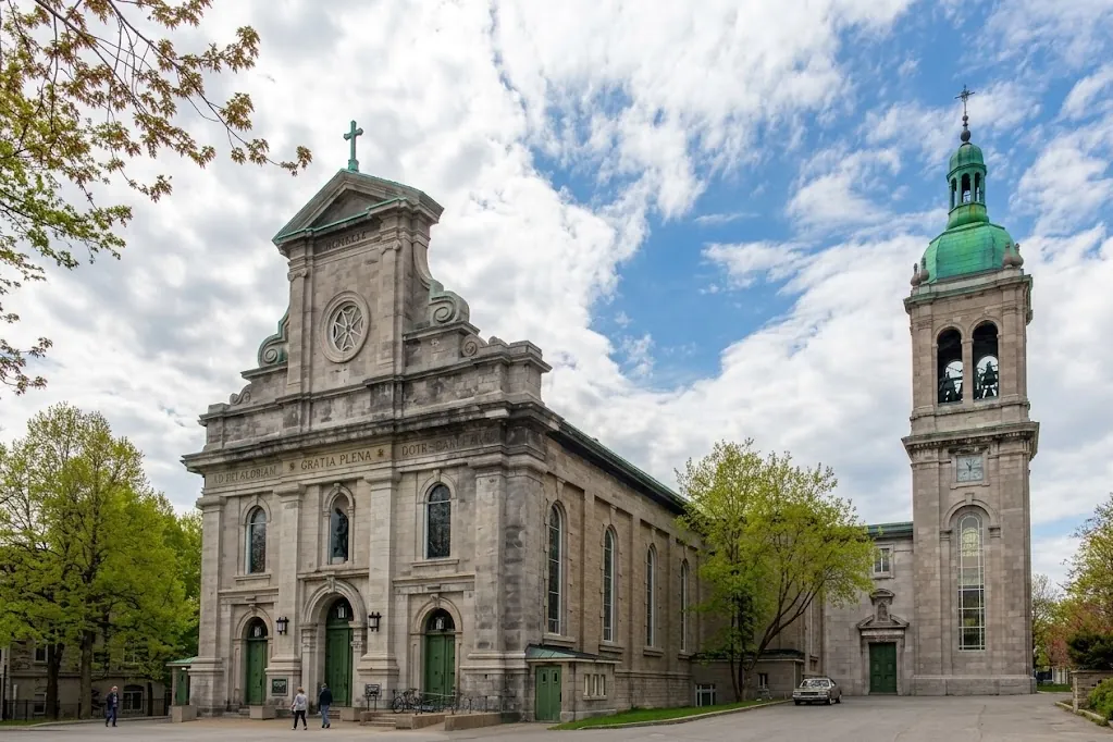 The bell tower of Notre-Dame-de-Grâce Church on Avenue Notre-Dame-de-Grâce
