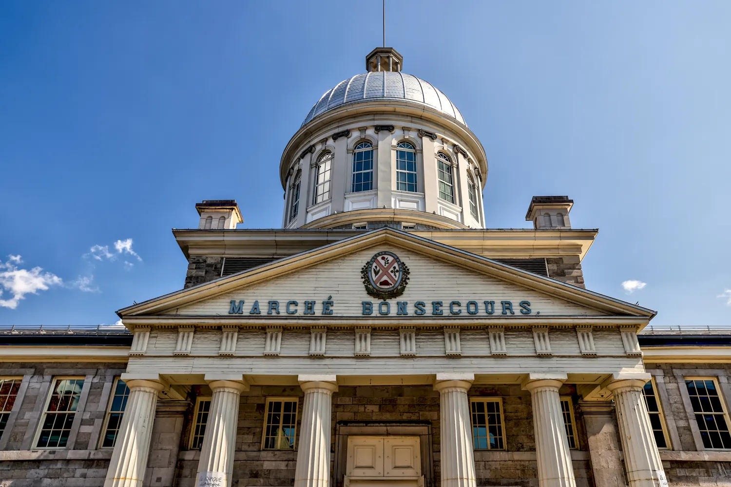 The silver dome of Bonsecours Market on rue Saint-Paul