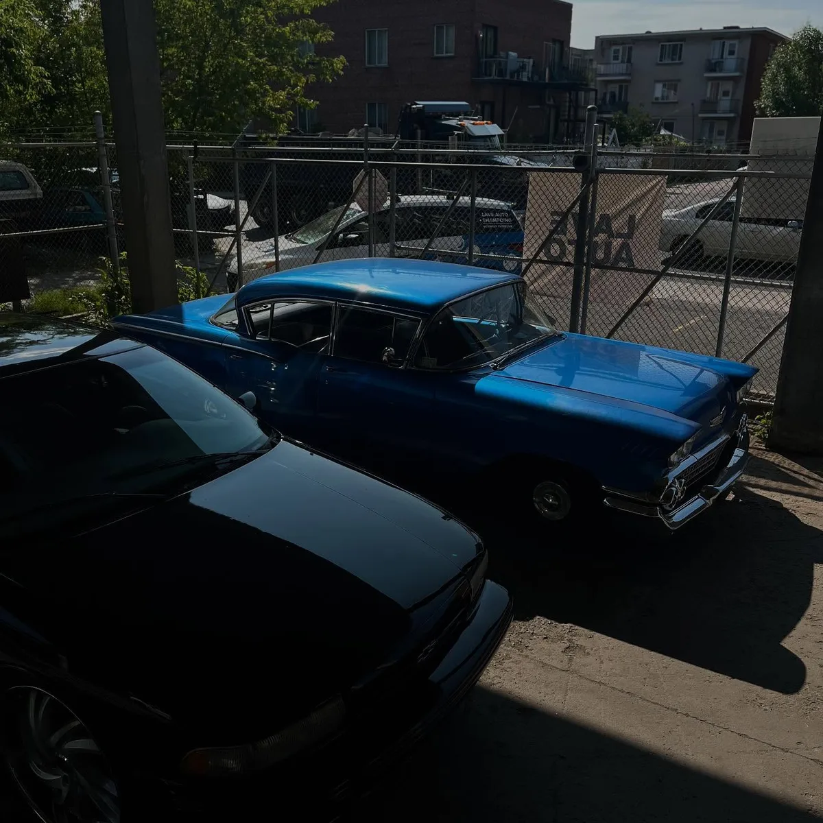 Classic Chevrolet finished and parked at the Van Horne shop